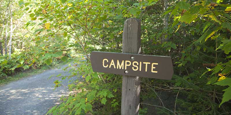 Campground signage