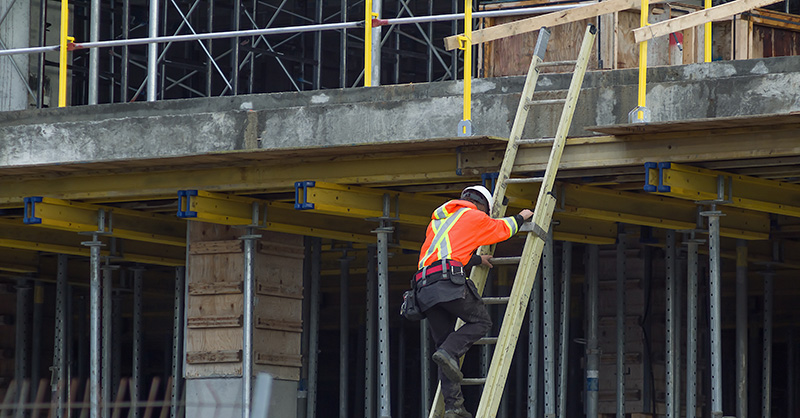 Portable Ladder in Construction