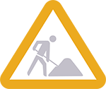 roadwork ahead icon
