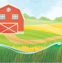 agricultural flooding illustration