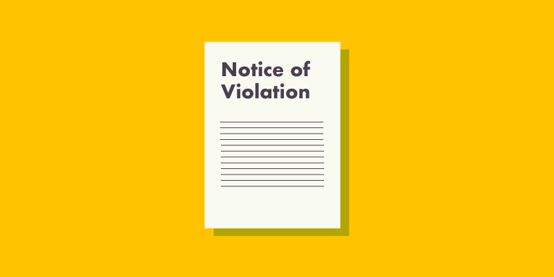 illustartion of notice of violation
