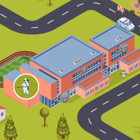 A school with asbestos