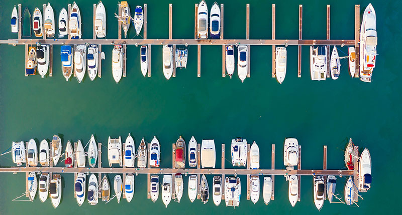 Aerial Marina and Boats