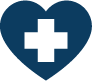 A heart with a cross that is the logo for the Medical Services section.